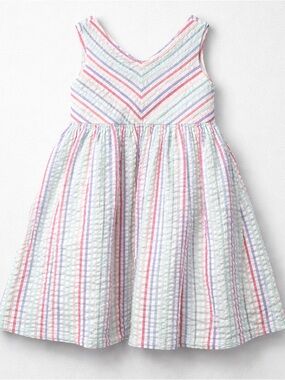 Hope and Henry Rainbow stripe Searsucker dress size 4